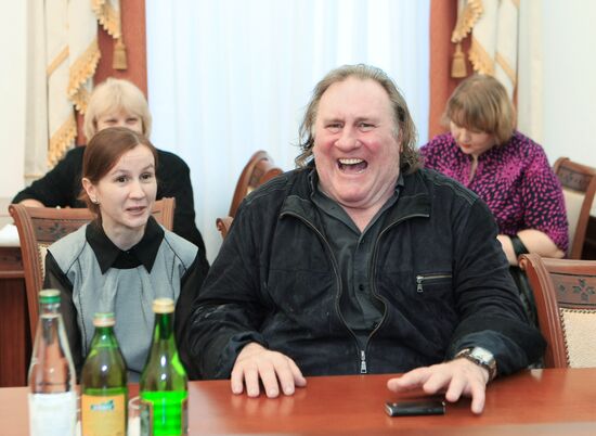 Actor Gerard Depardieu visits Saransk
