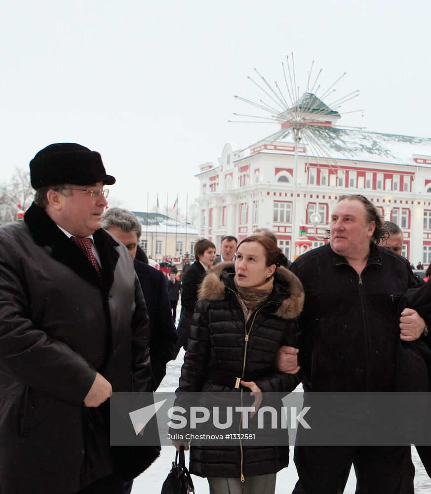 Actor Gerard Depardieu visits Saransk