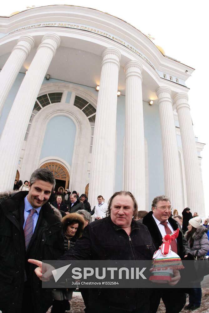 Actor Gerard Depardieu visits Saransk