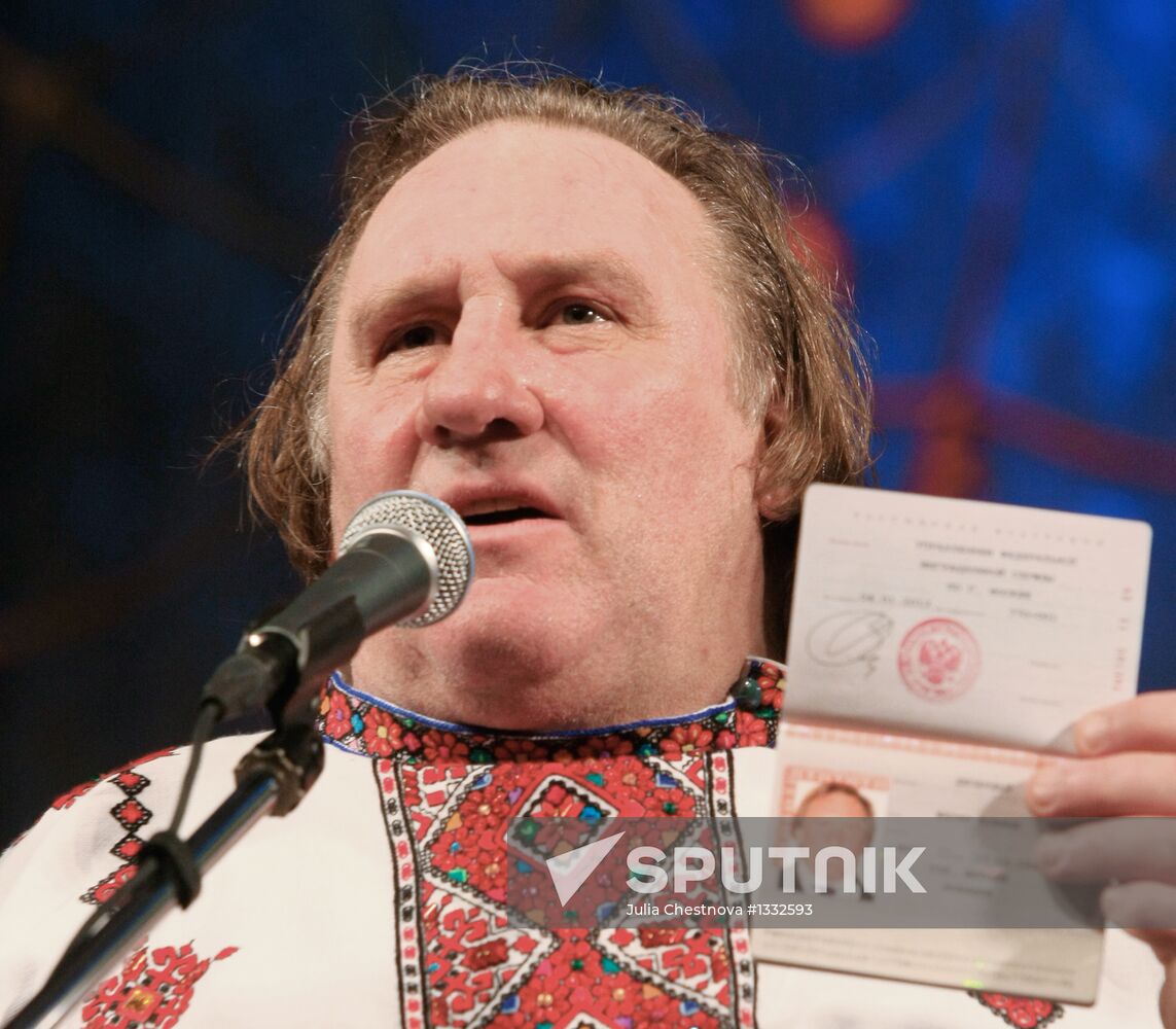 Actor Gerard Depardieu visits Saransk