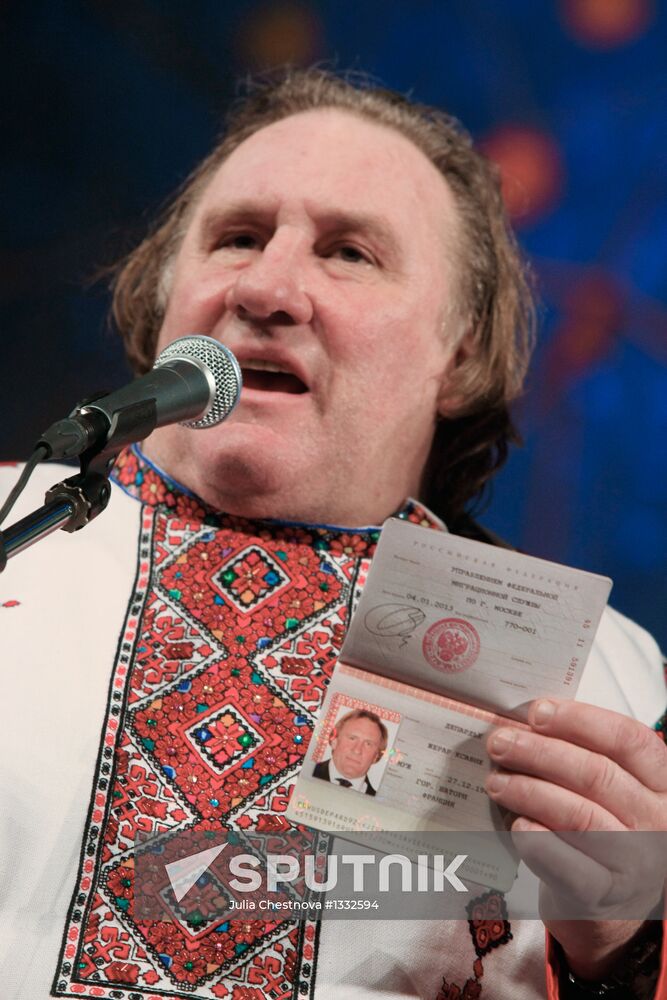 Actor Gerard Depardieu visits Saransk