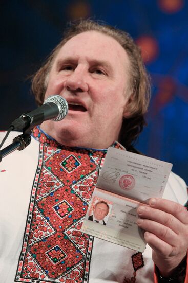 Actor Gerard Depardieu visits Saransk