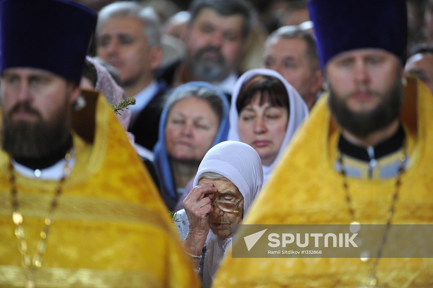 Orthodox Christmas service at Christ the Savior Cathedral