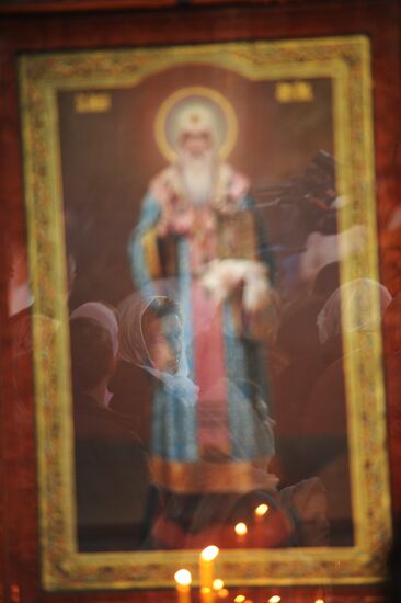 Orthodox Christmas service at Christ the Savior Cathedral