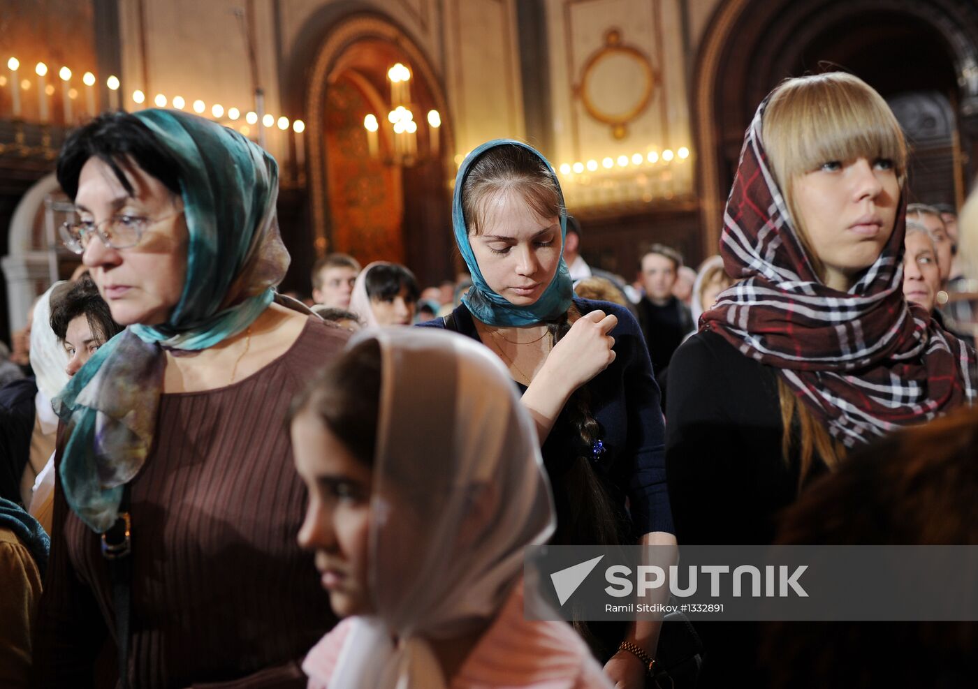 Orthodox Christmas service at Christ the Savior Cathedral