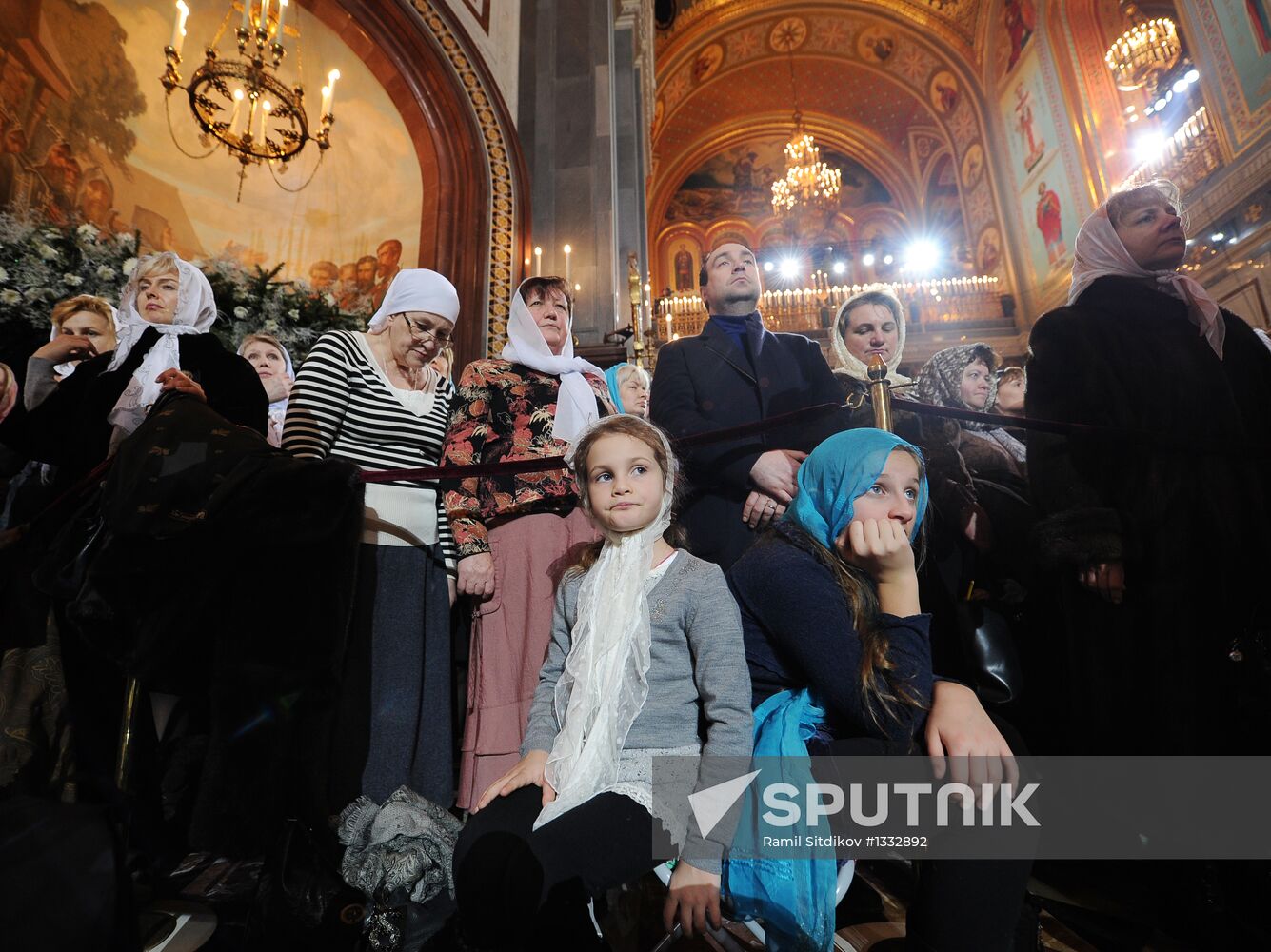 Orthodox Christmas service at Christ the Savior Cathedral