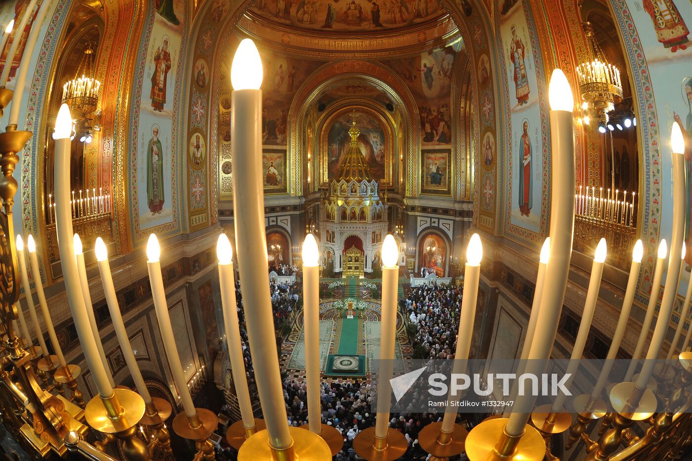Christmas service at Christ the Savior Cathedral