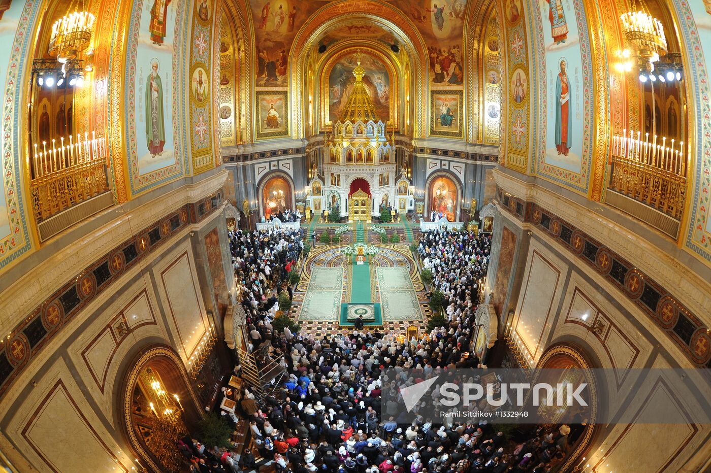 Christmas service at Christ the Savior Cathedral