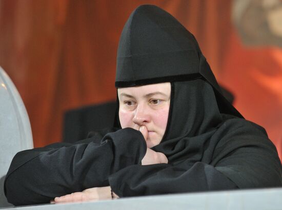 Christmas service at the Cathedral of Christ the Saviour