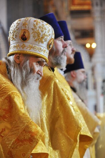 Christmas service at Christ the Savior Cathedral