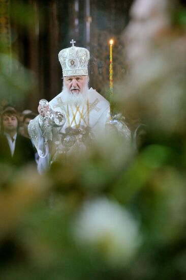 Christmas service at Christ the Savior Cathedral