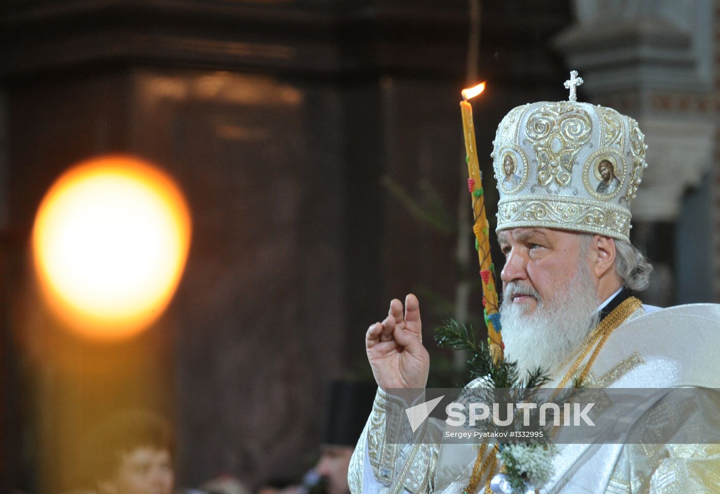 Christmas service at Christ the Savior Cathedral