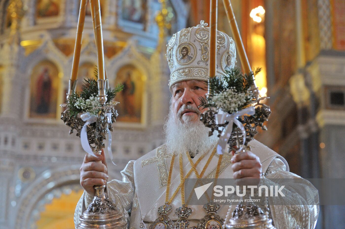 Christmas service at Christ the Savior Cathedral