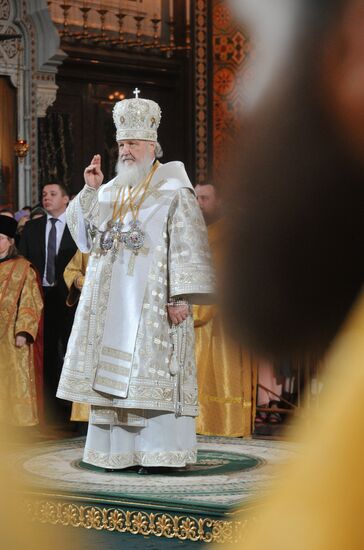 Christmas service at Christ the Savior Cathedral