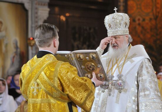 Christmas service at Christ the Savior Cathedral
