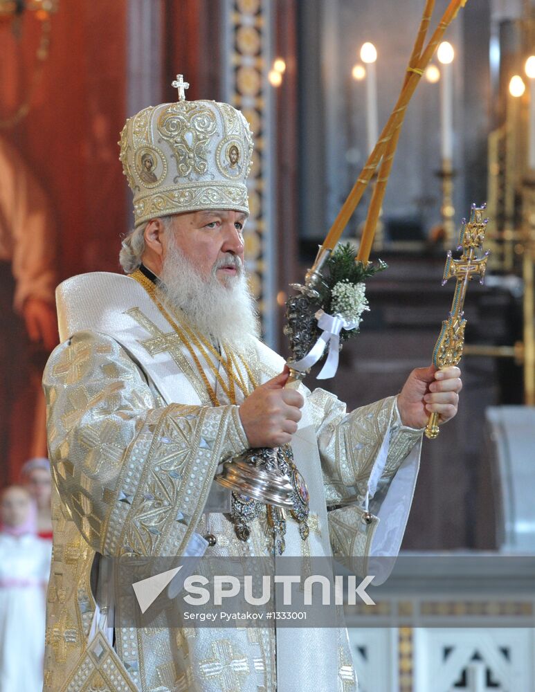 Christmas service at Christ the Savior Cathedral