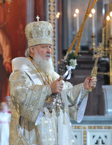 Christmas service at Christ the Savior Cathedral