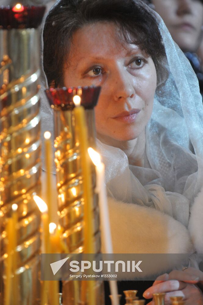 Christmas service at Christ the Savior Cathedral