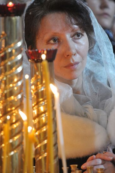 Christmas service at Christ the Savior Cathedral
