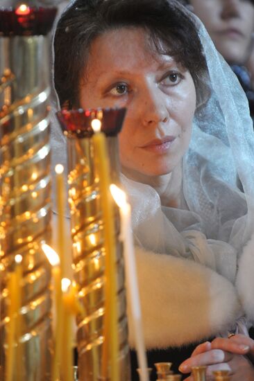 Christmas service at Christ the Savior Cathedral