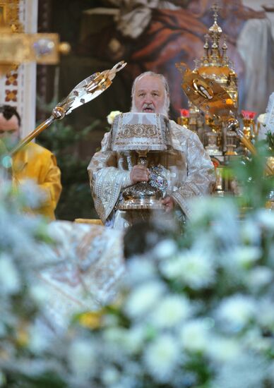 Christmas service at Christ the Savior Cathedral