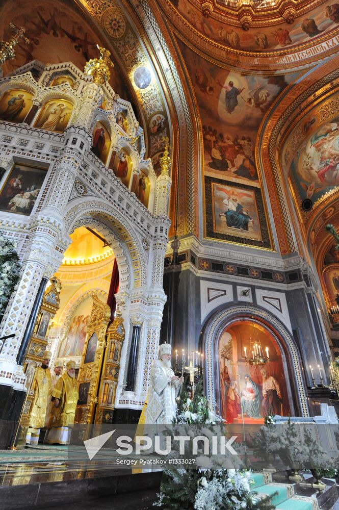 Christmas service in Christ the Saviour Cathedral