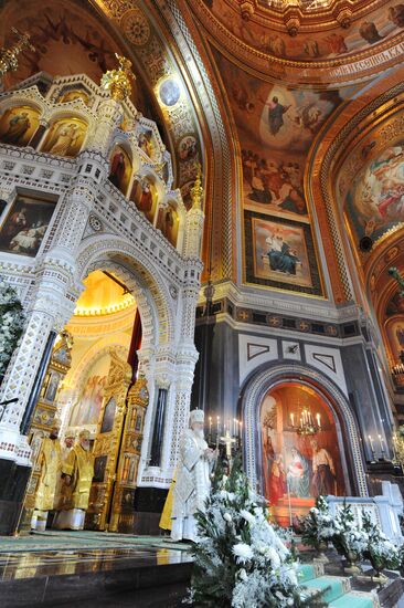 Christmas service in Christ the Saviour Cathedral