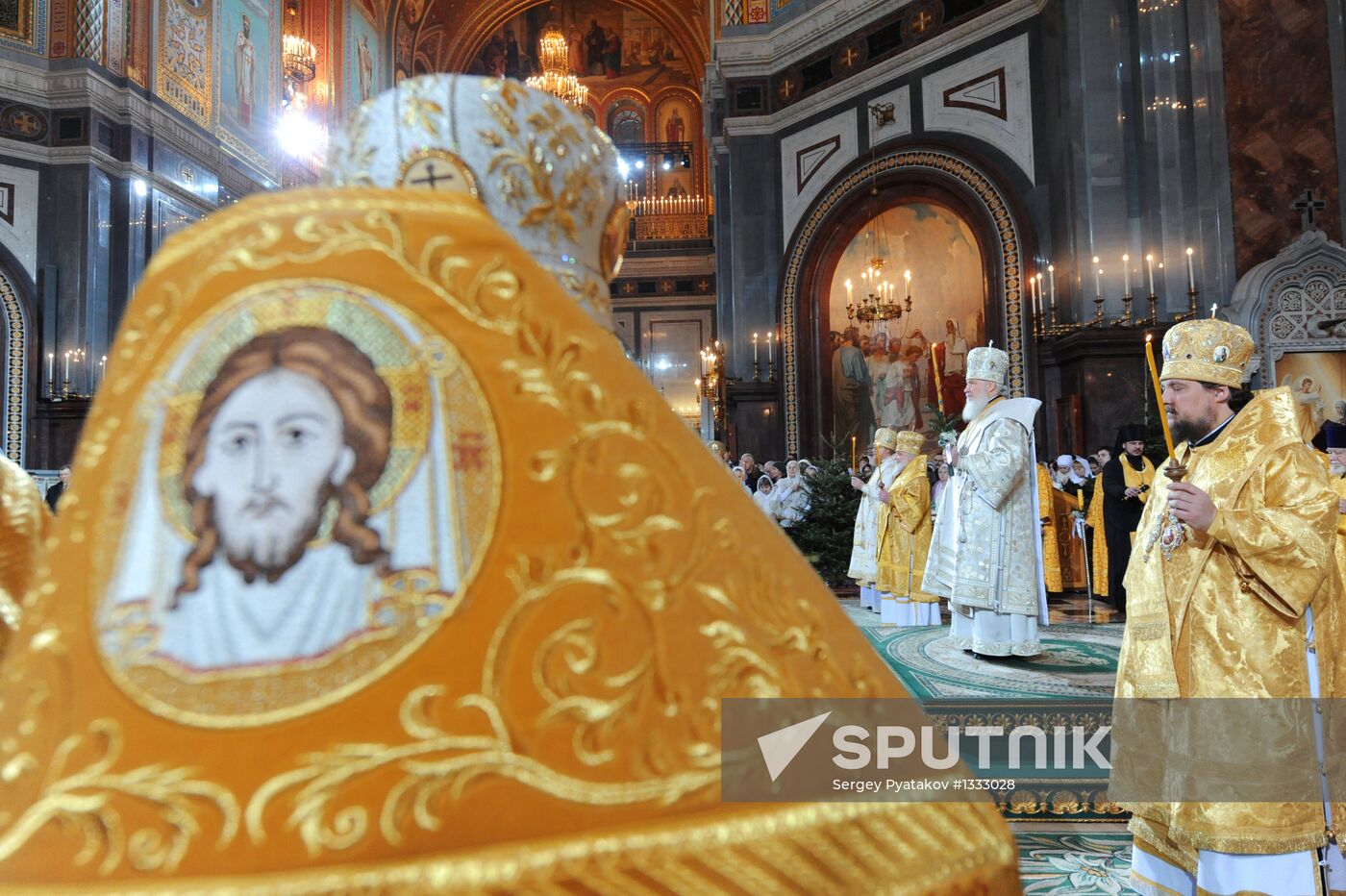 Christmas service in Christ the Saviour Cathedral