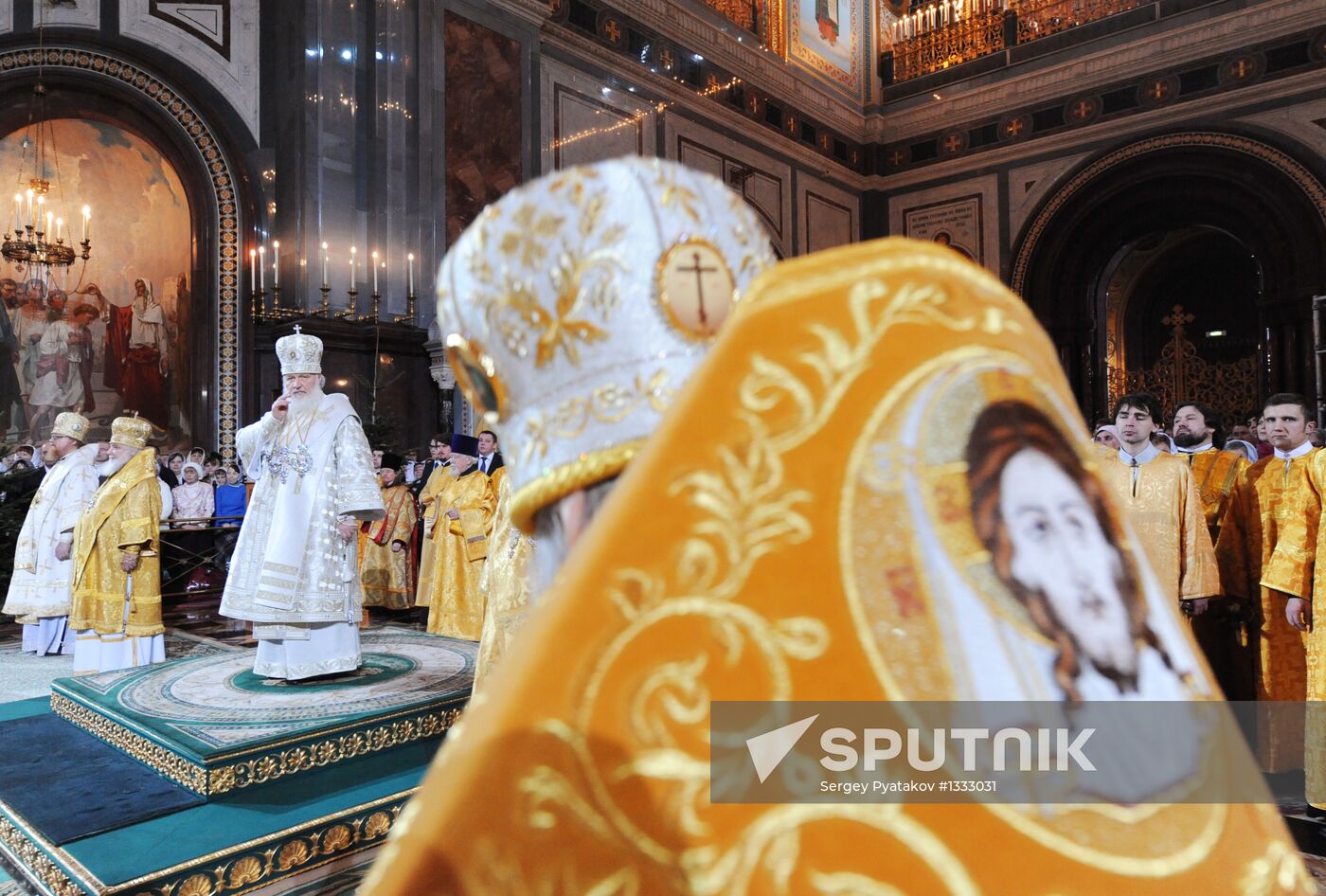 Christmas service in Christ the Saviour Cathedral