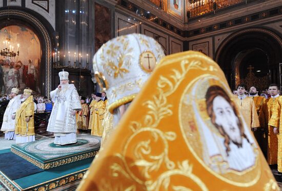 Christmas service in Christ the Saviour Cathedral