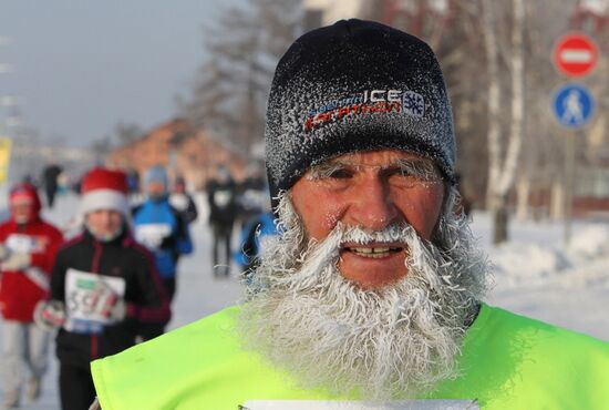 Twenty second Christmas semi-marathon in Omsk