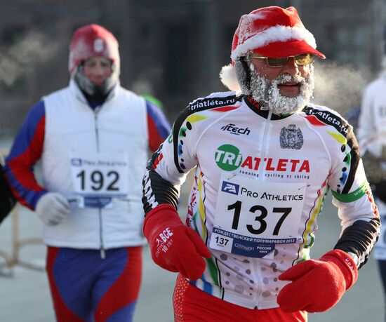 Twenty second Christmas semi-marathon in Omsk