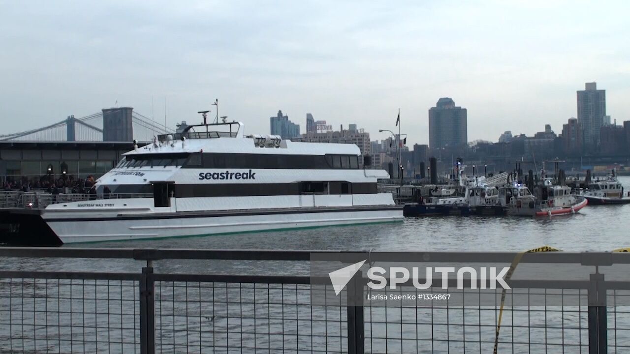 Commuter ferry crashes into pier in New York