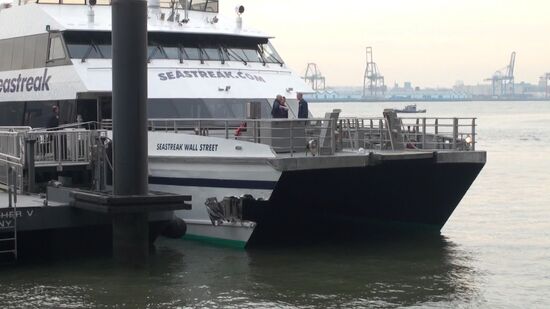 Commuter ferry crashes into pier in New York