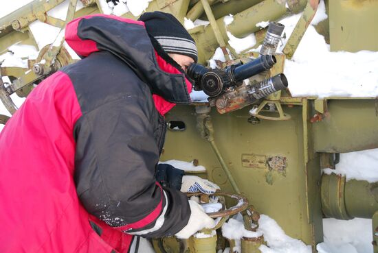 Shelling of avalanches on Transcaucasian highway