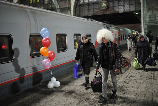 "Ingushetia" train arrives in Moscow