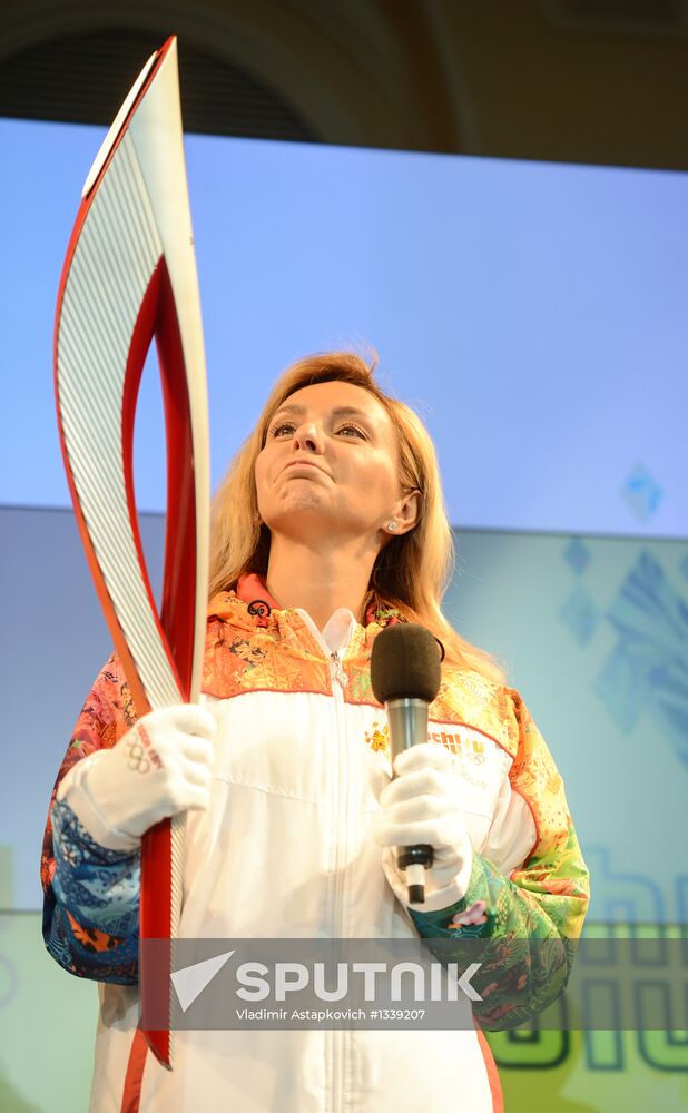 Presentation of torch and uniform of Olympic torch relay