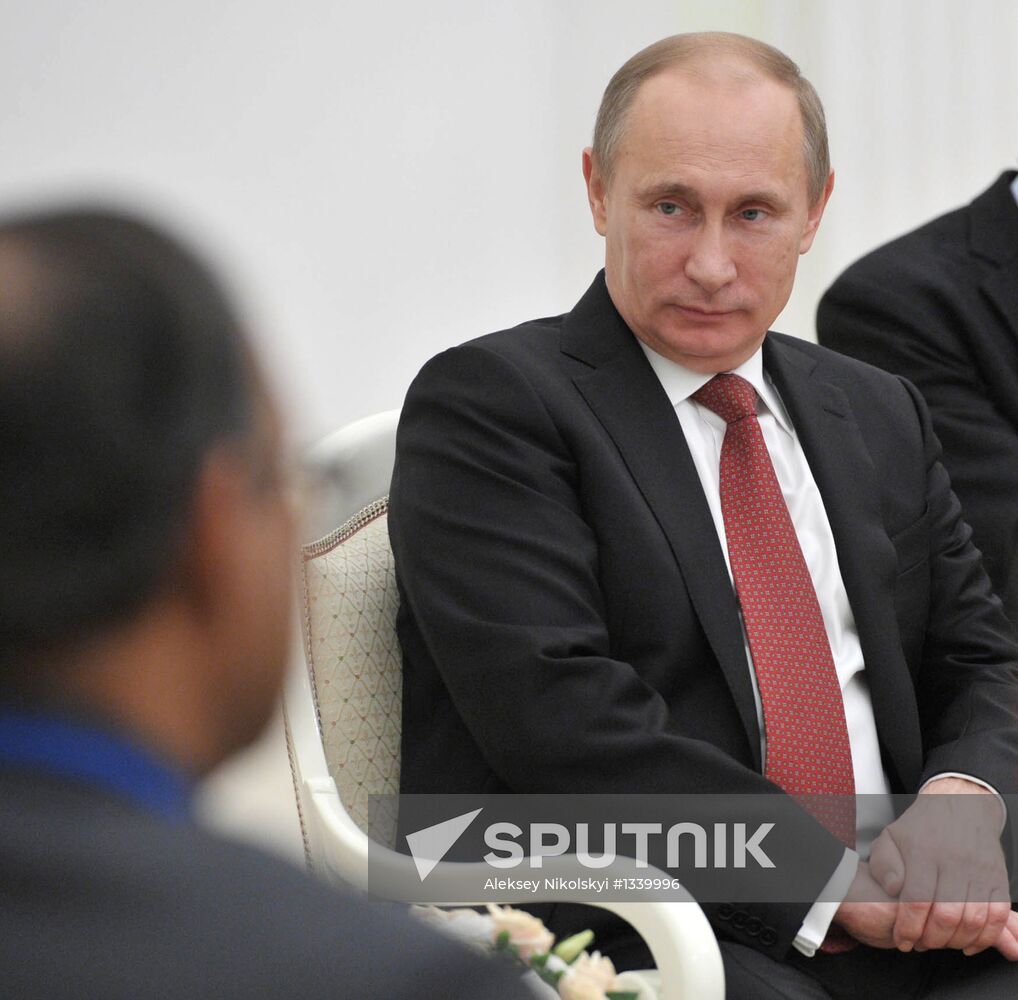 Vladimir Putin meets with Sheikh Hasina in Kremlin