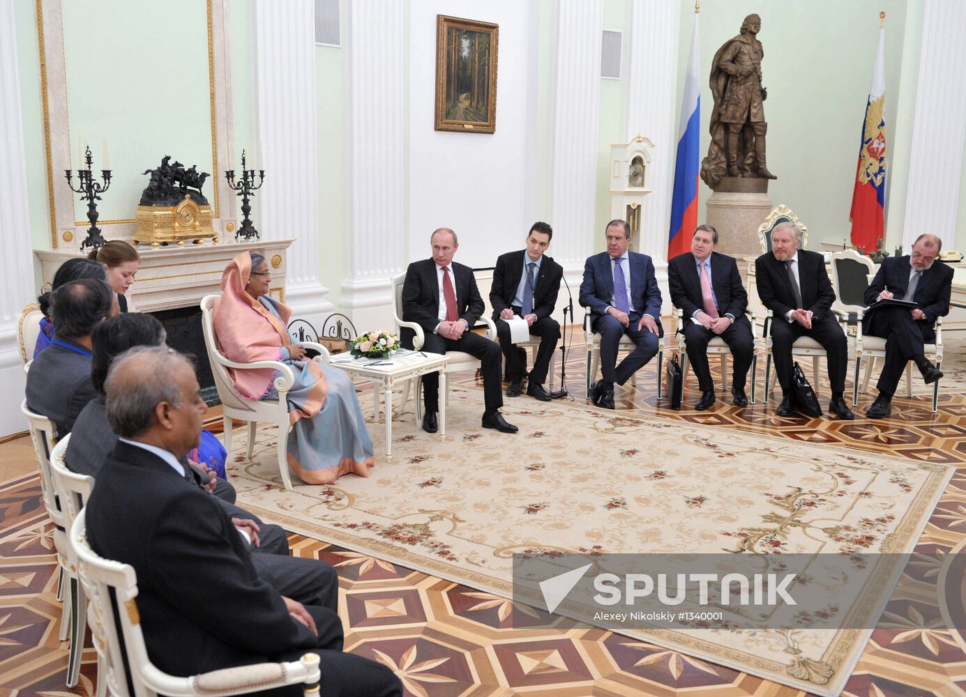 Vladimir Putin meets with Sheikh Hasina in Kremlin