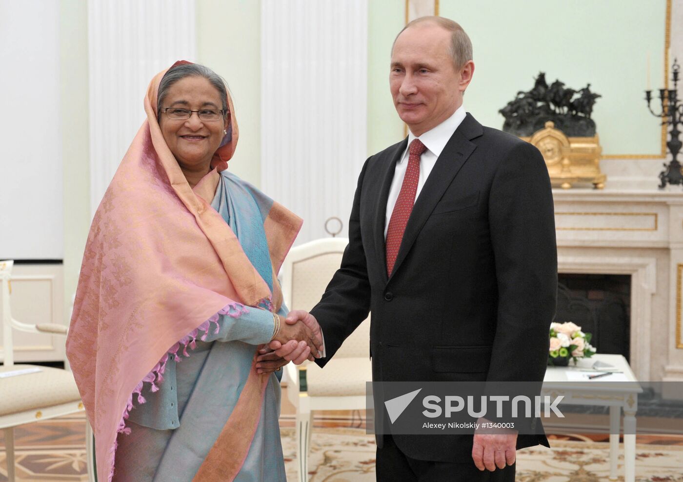 Vladimir Putin meets with Sheikh Hasina in Kremlin
