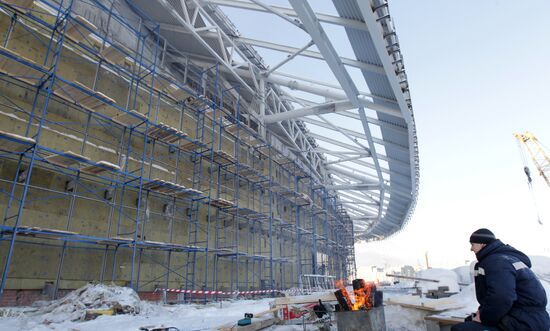 Construction of Rubin Arena in Kazan