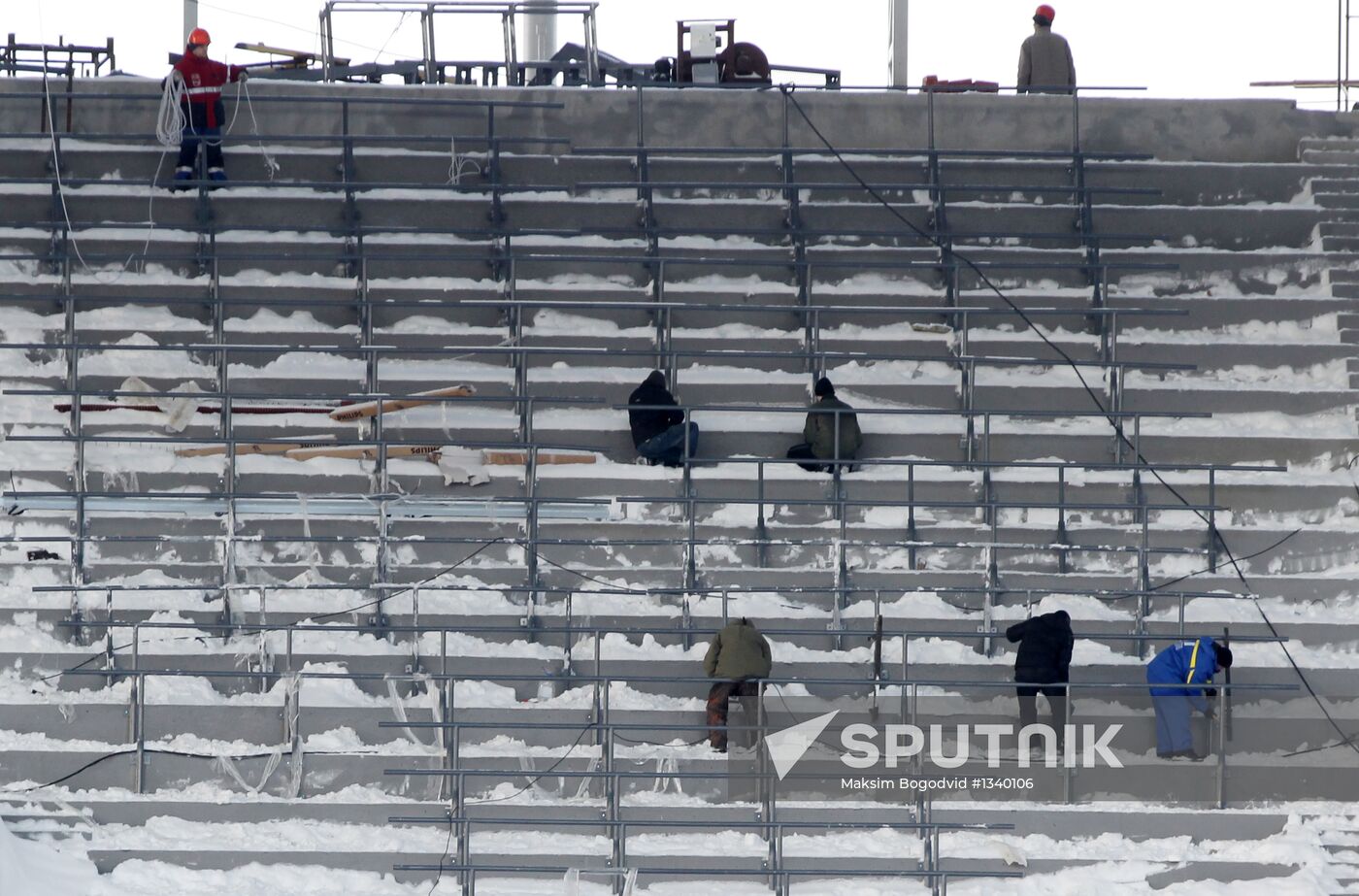 Construction of Rubin Arena in Kazan