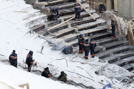 Construction of Rubin Arena in Kazan