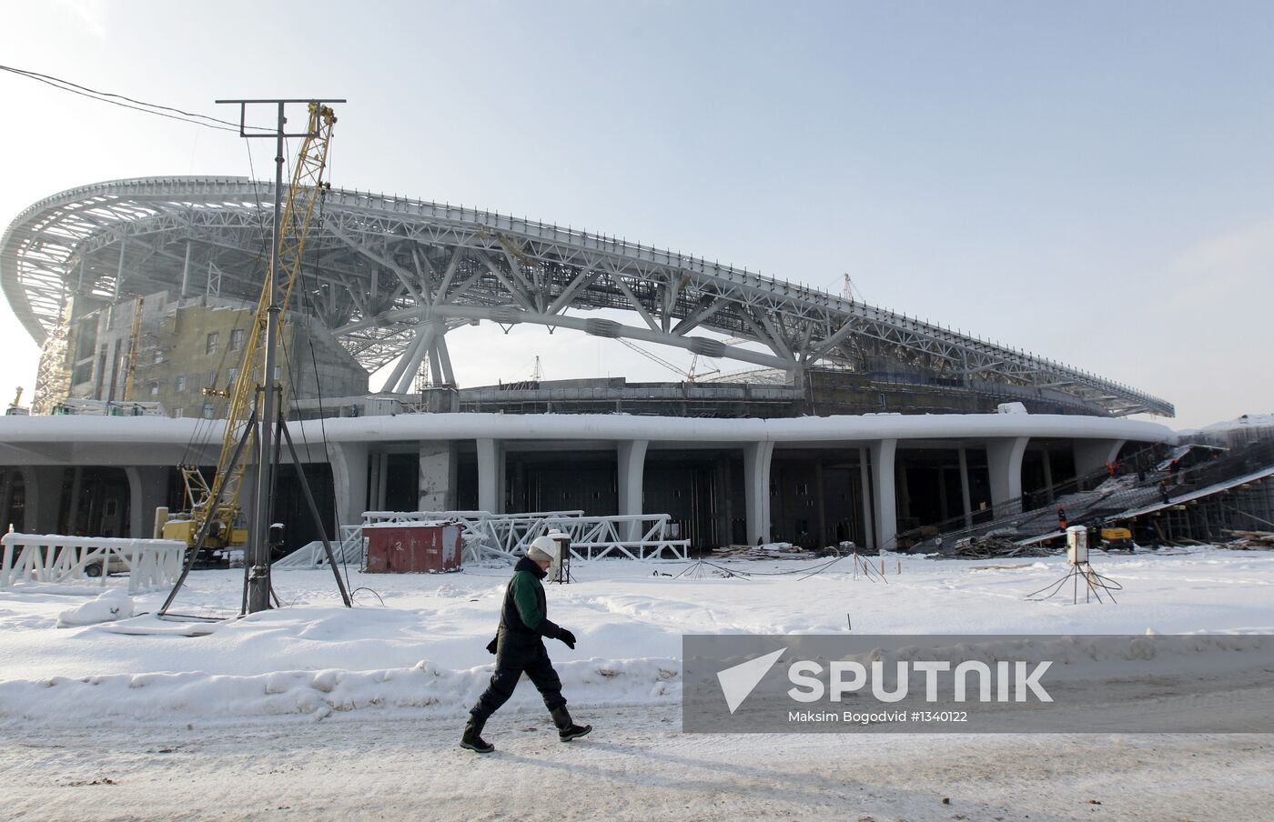 Construction of Rubin Arena in Kazan