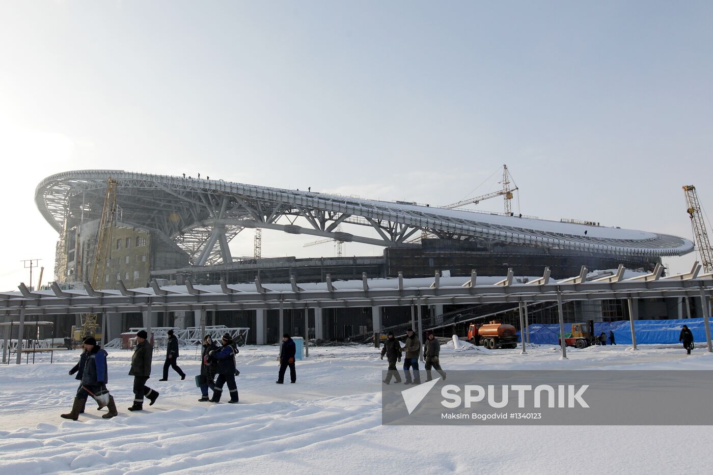 Construction of Rubin Arena in Kazan