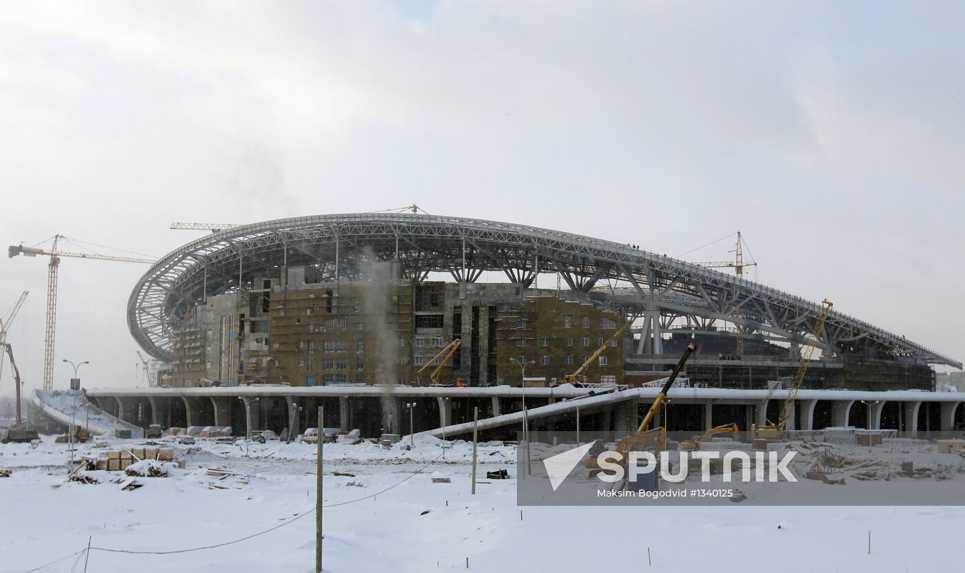 Construction of Rubin Arena in Kazan