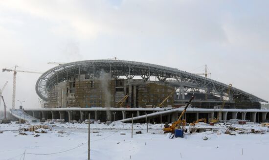 Construction of Rubin Arena in Kazan