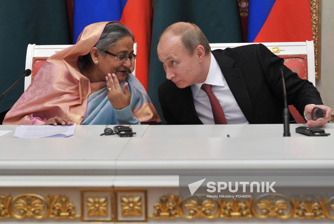 Vladimir Putin meets with Sheikh Hasina in Kremlin