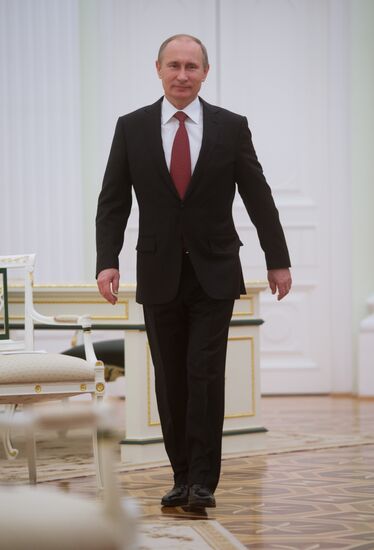Vladimir Putin meets with Sheikh Hasina in Kremlin