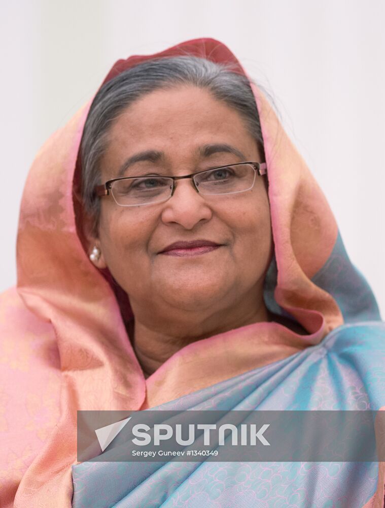 Vladimir Putin meets with Sheikh Hasina in Kremlin